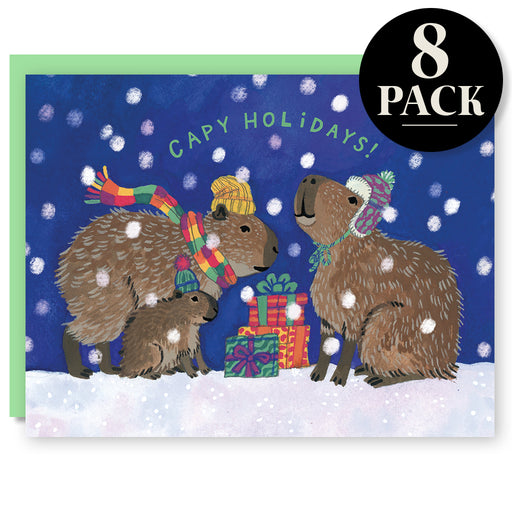 Holiday Card Set of Capybaras