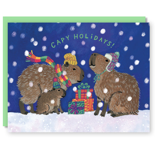 Holiday Card of Capybaras