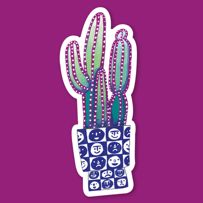 Emotional Cactus Sticker
