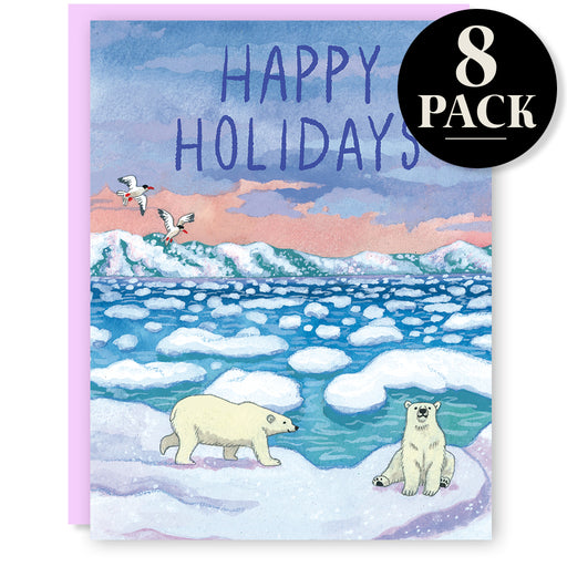 Holiday Card Set of Polar Bears