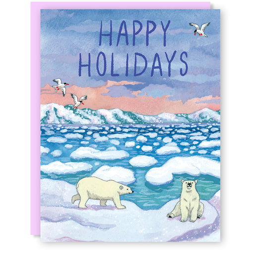 Holiday Card of Polar Bears