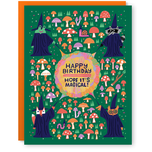 Birthday Card Mushroom Wizards