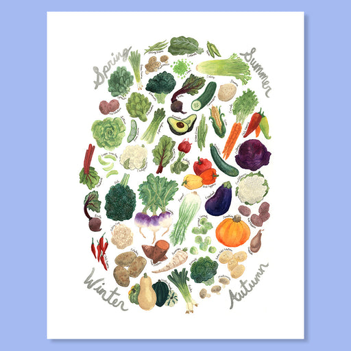 Vegetable Seasons Art Print by Melinda Tracy Boyce
