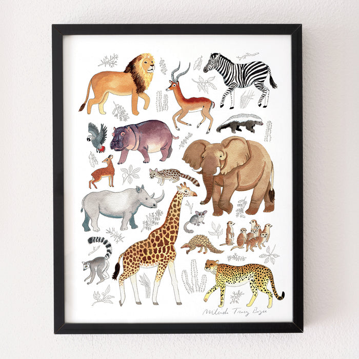 African Animalia Print