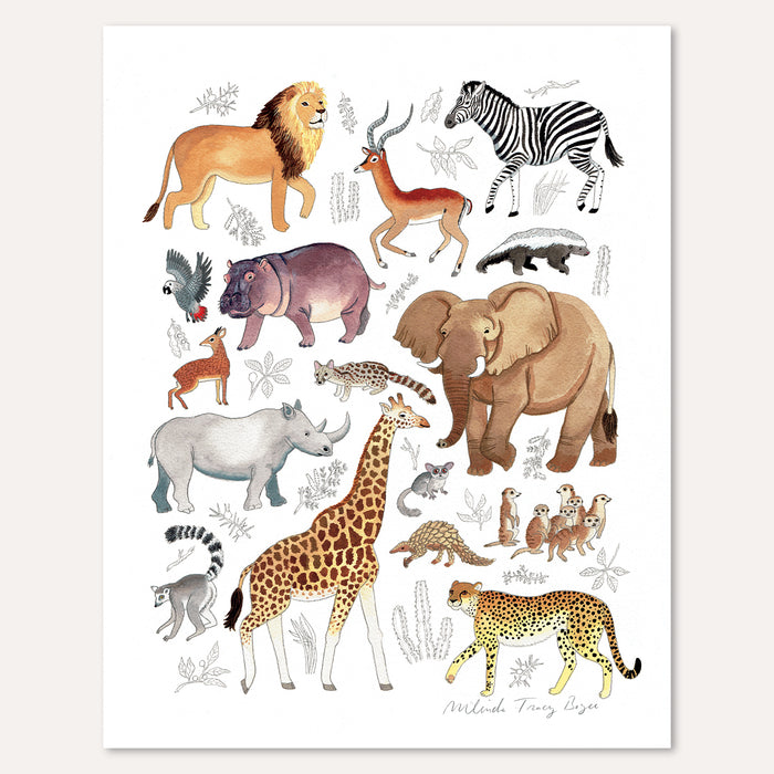 African Animalia Print