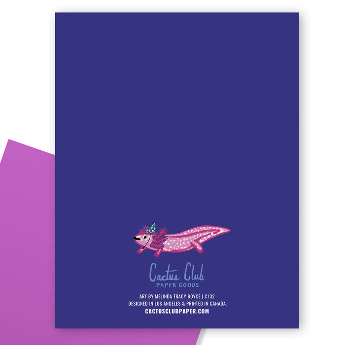 Axolotl Birthday Card