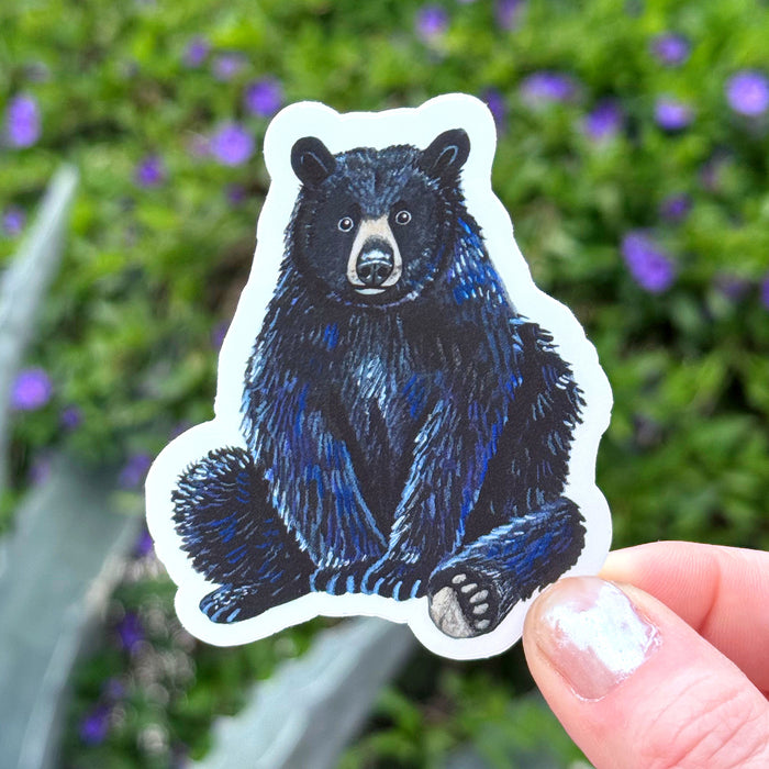 Real Bear Sticker Black Bear Sticker — Party Mouse Studio