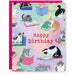 Birthday Card of Books and Cats