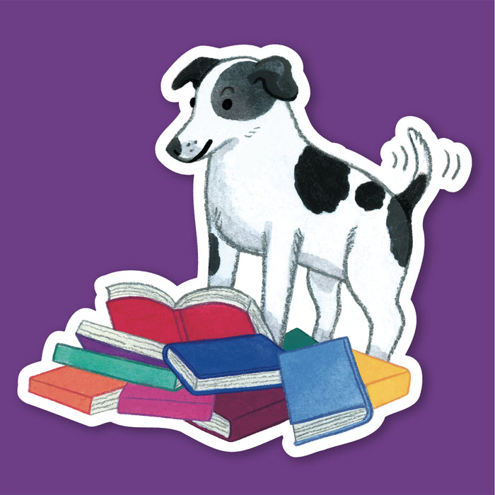 Book Dog Sticker