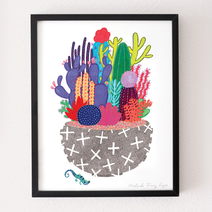 Cactus Lizard Print