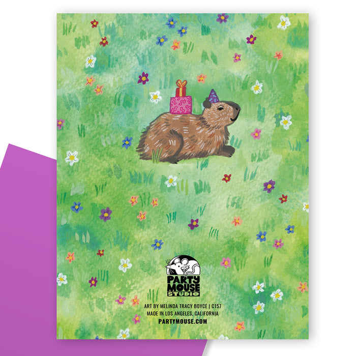 Capybara Birthday Card