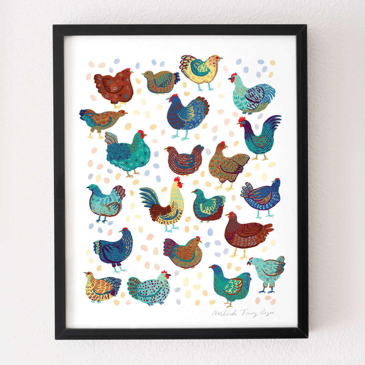 Chicken Crew Art Print by Party Mouse Studio