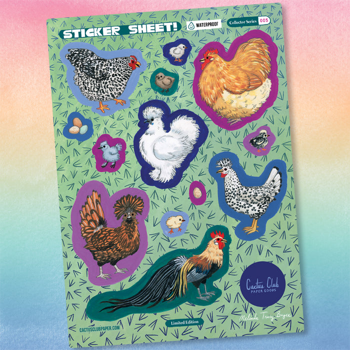 Chicken Varieties Sticker Sheet