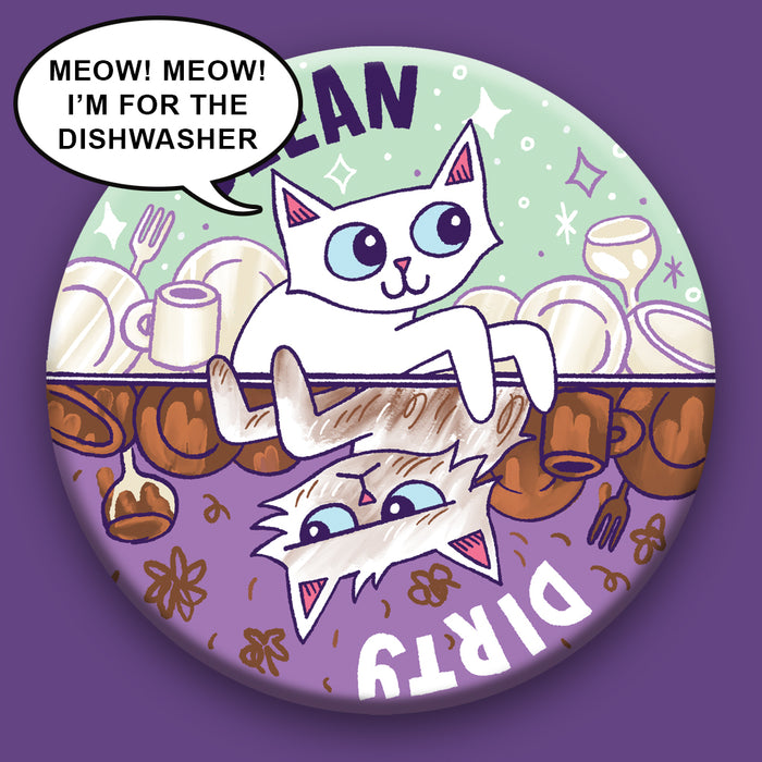Dishwasher Cat Magnet