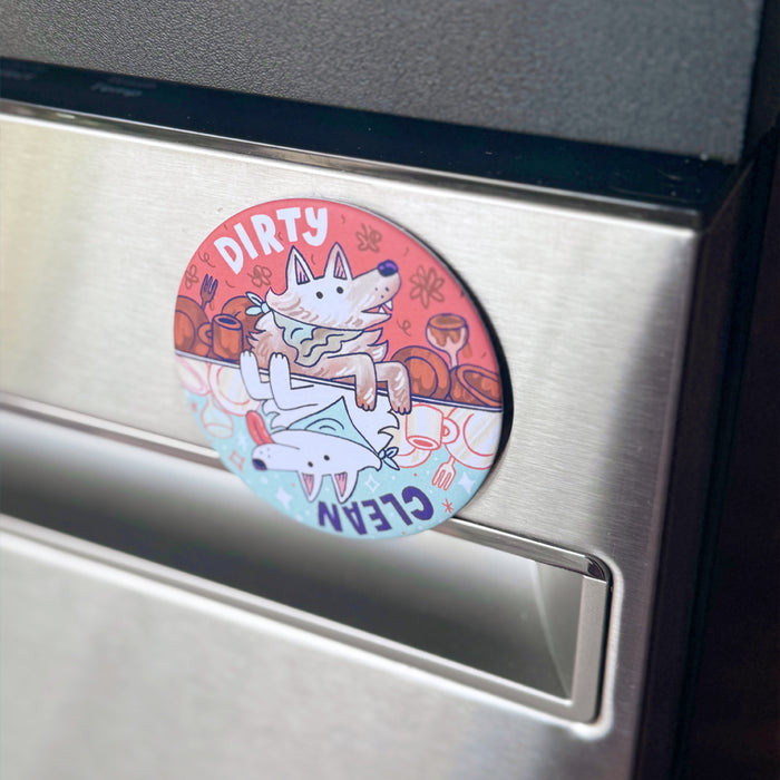 Dishwasher Dog Magnet