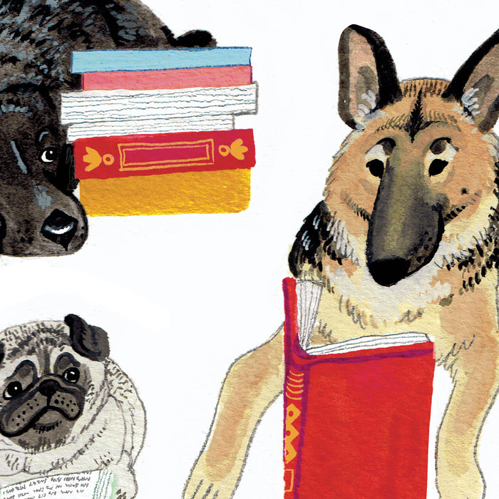 Books & Dogs Print