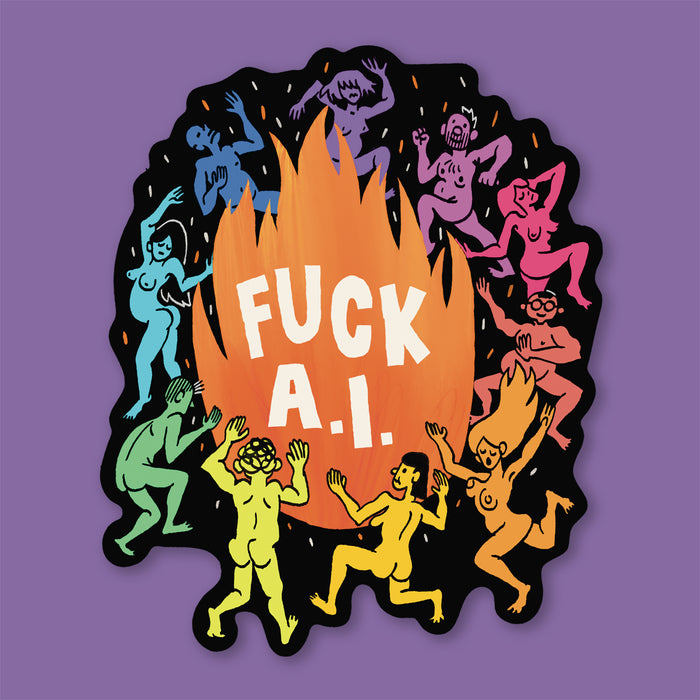 Fuck AI Sticker