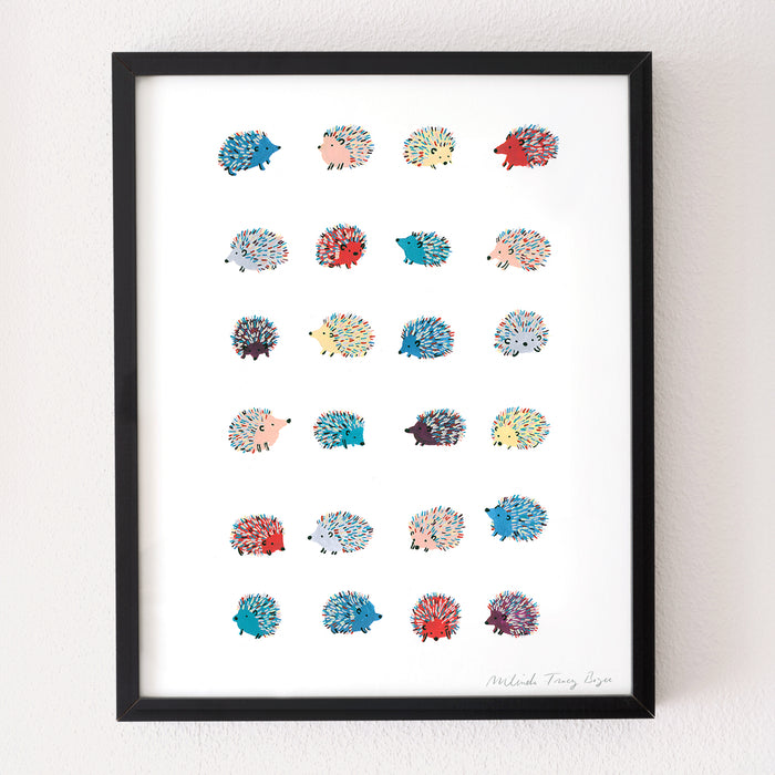 Happy Hedgehogs Print
