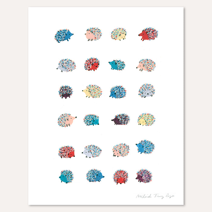 Happy Hedgehogs Print