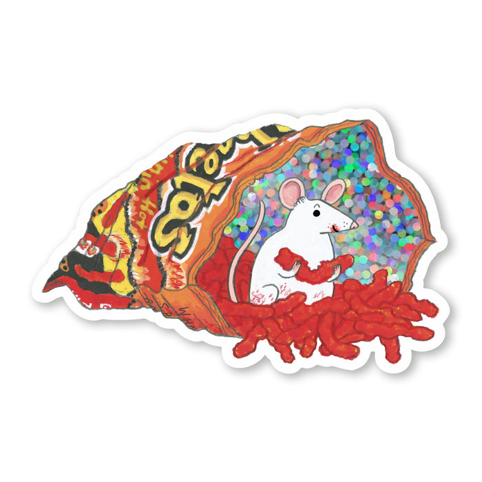 Hot Cheetos Mouse Sticker