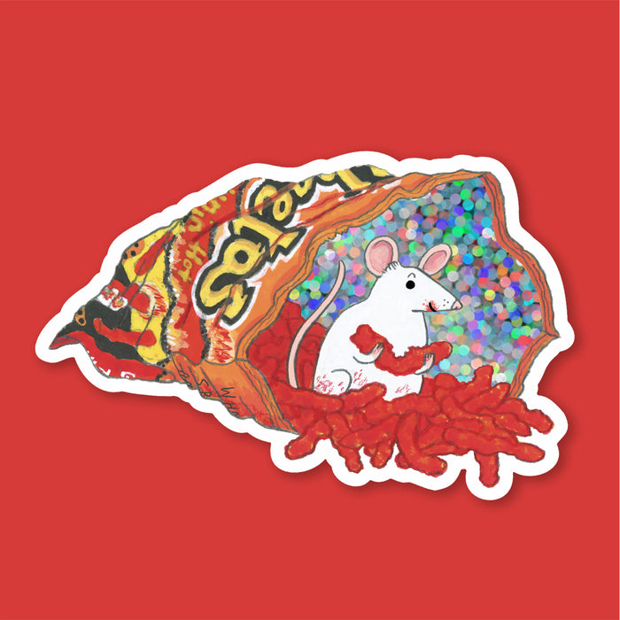 Hot Cheetos Mouse Sticker