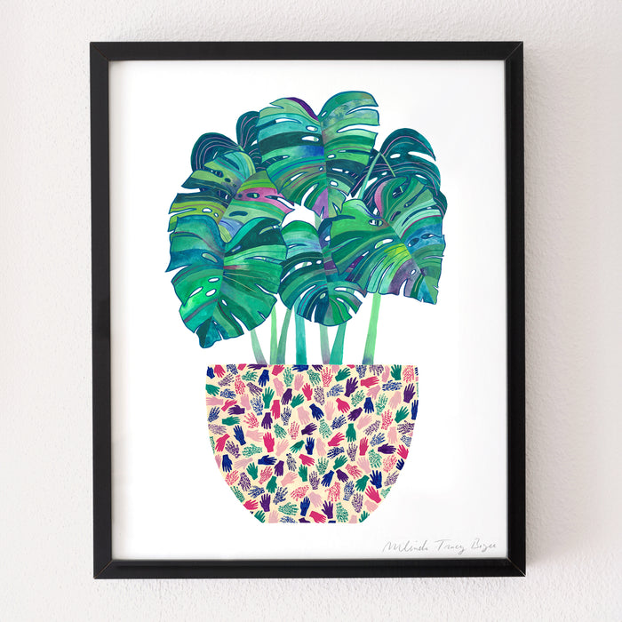 Monstera Pot Print