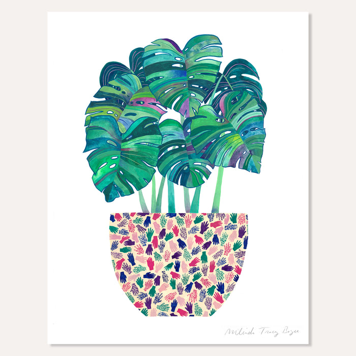 Monstera Pot Print