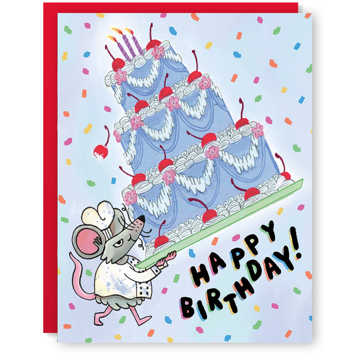 Mouse & Birthday Cake Card