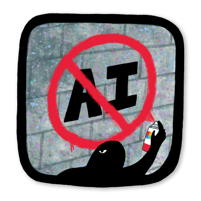 NO AI Graffiti Sticker