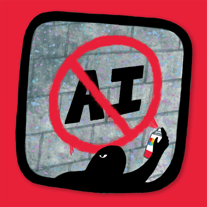 NO AI Graffiti Sticker