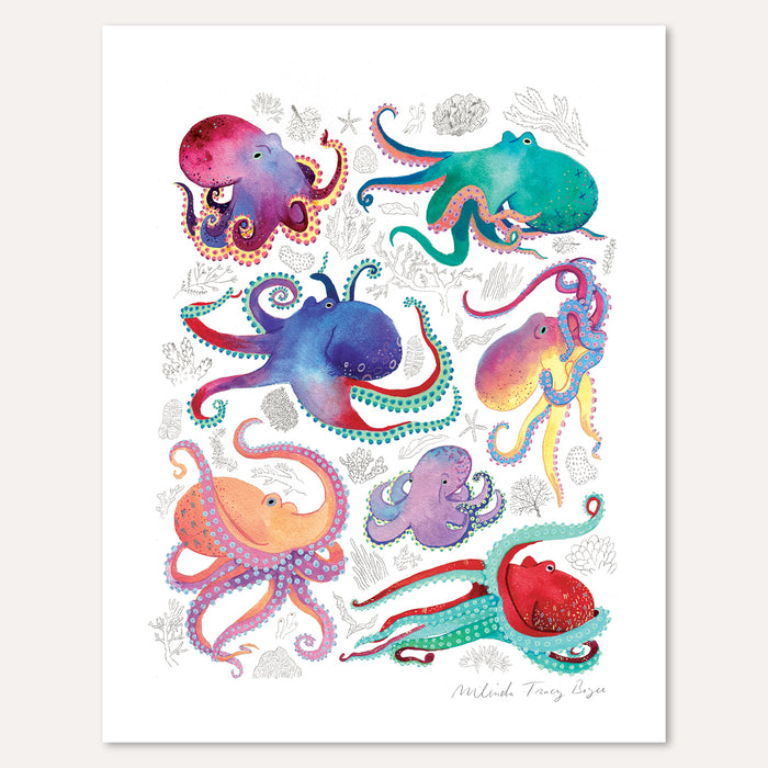 Octopi Ocean Print