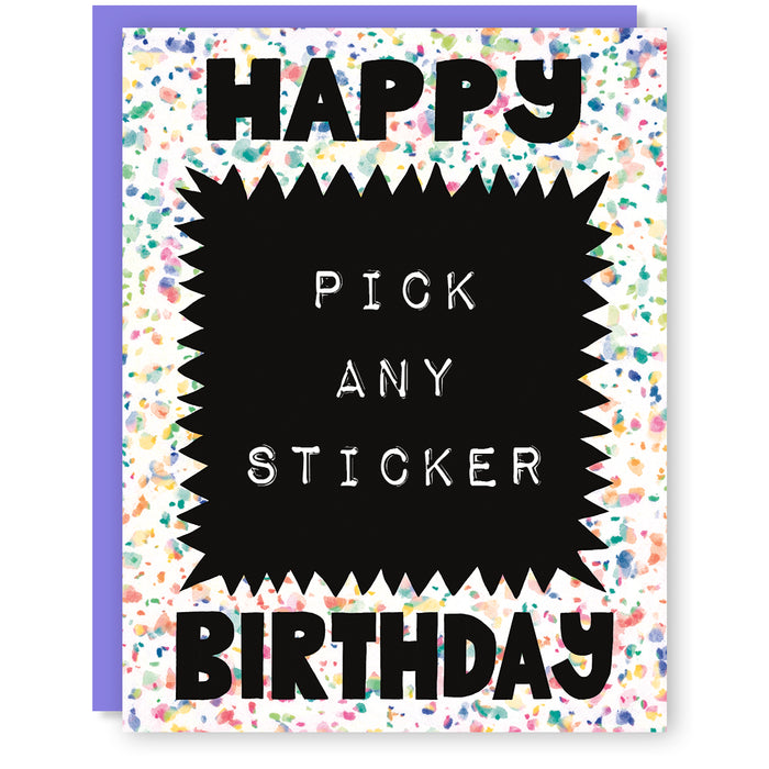 Pick-A-Sticker Birthday Card