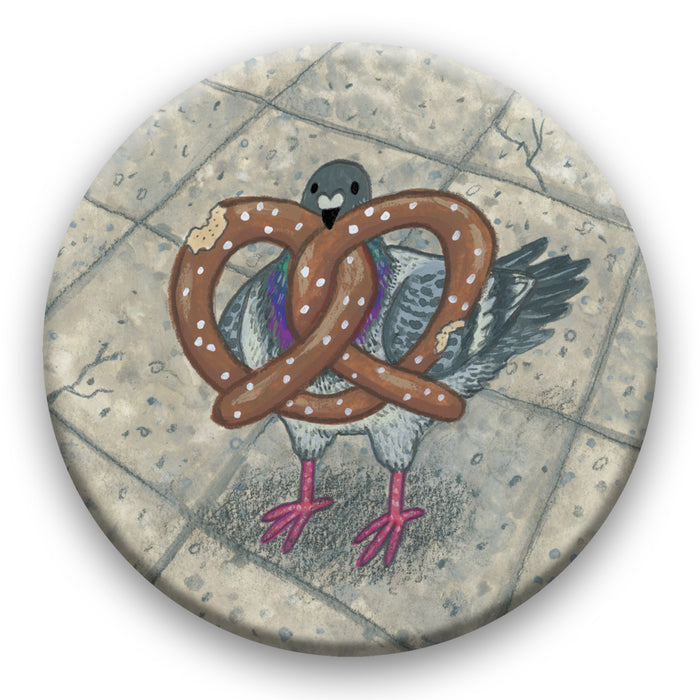 Pigeon & Pretzel Magnet