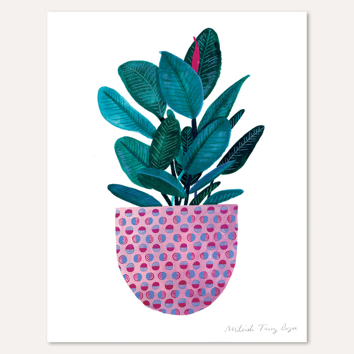Rubber Plant Print