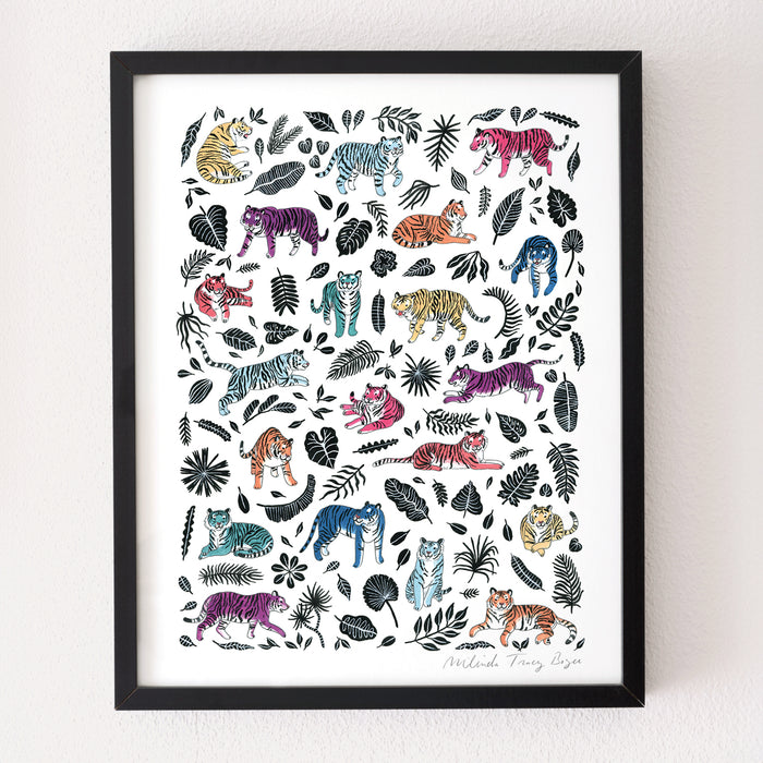 Stripes & Plants Print