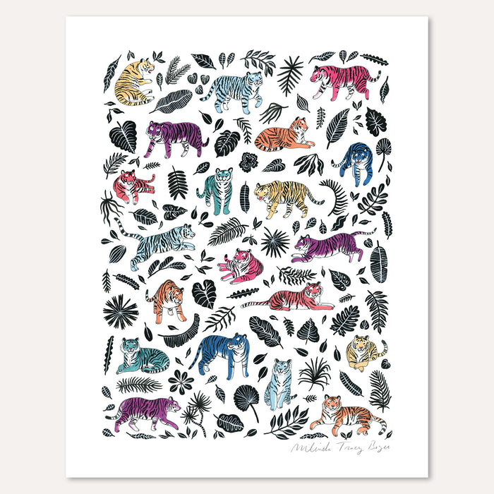 Stripes & Plants Print