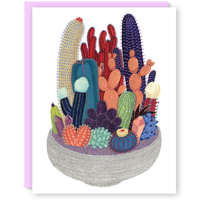 Crystal Cactus Card