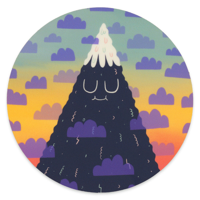 Meditating Mountain Sticker