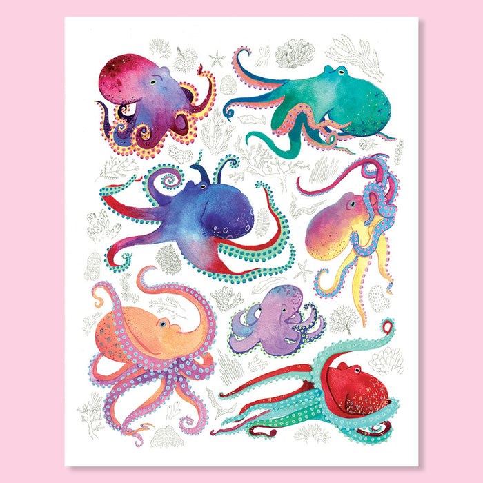 Octopi Ocean Print