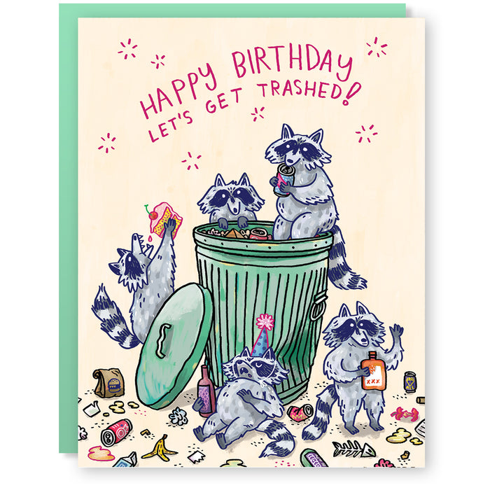 Birthday Raccoons Card