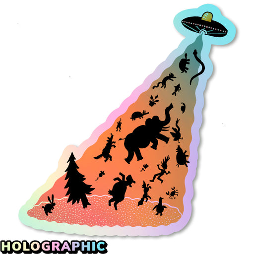 UFO Holographic Sticker