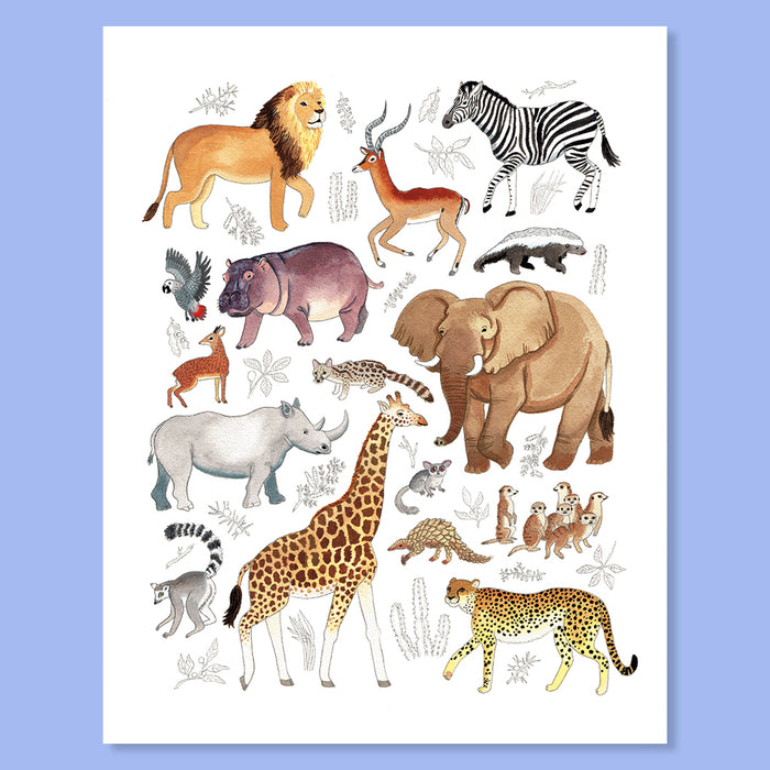 African Animalia Print